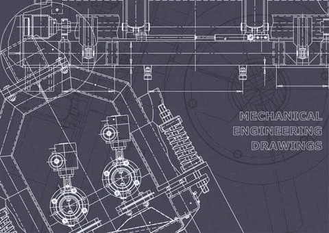 Blueprint. Vector engineering illustration. Computer aided design systems Foto stock