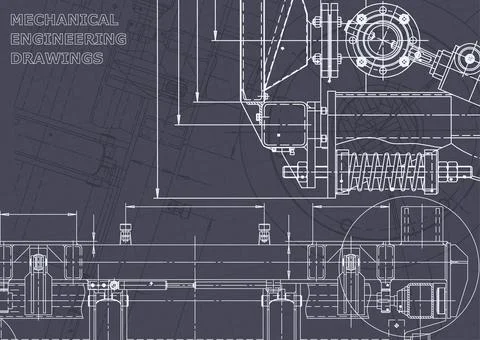 Blueprint. Vector engineering illustration. Computer aided design systems Foto stock