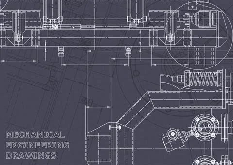 Blueprint. Vector engineering illustration. Computer aided design systems Foto stock
