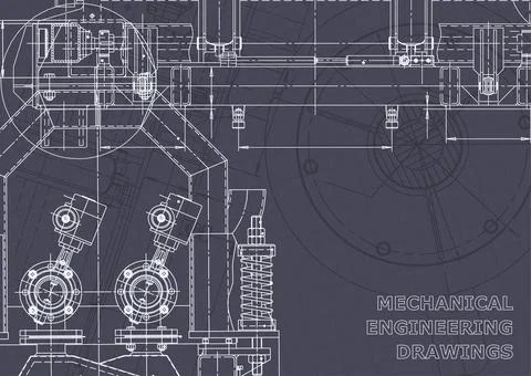 Blueprint. Vector engineering illustration. Computer aided design systems 스톡 사진