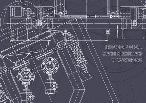 Blueprint. Vector engineering illustration. Computer aided design systems Foto stock