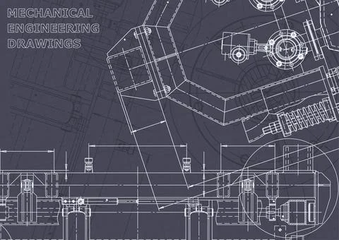 Blueprint. Vector engineering illustration. Computer aided design systems Foto stock