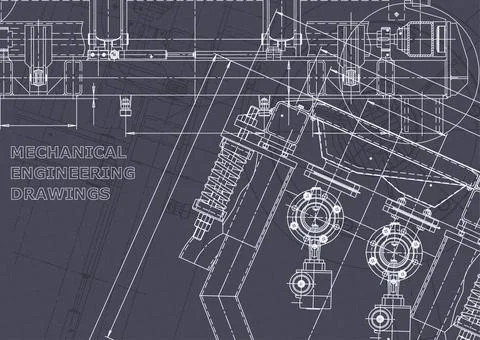 Blueprint. Vector engineering illustration. Computer aided design systems 스톡 사진