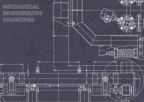 Blueprint. Vector engineering illustration. Computer aided design systems Foto stock