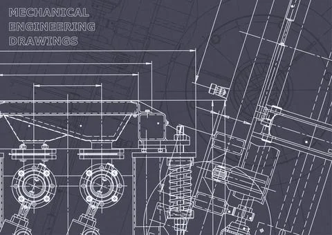 Blueprint. Vector engineering illustration. Computer aided design systems Foto stock