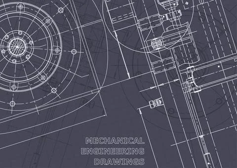 Blueprint. Vector engineering illustration. Computer aided design systems Foto stock