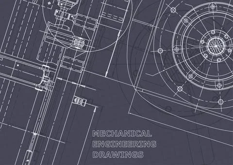 Blueprint. Vector engineering illustration. Computer aided design systems Foto stock