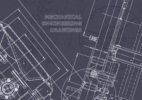 Blueprint. Vector engineering illustration. Computer aided design systems 스톡 사진