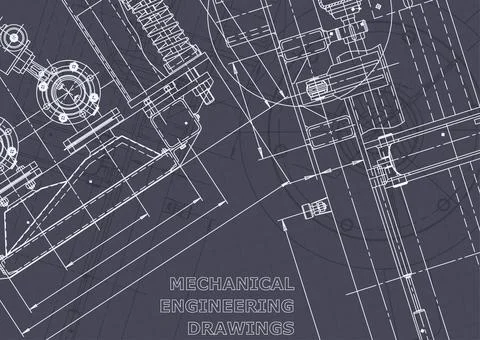 Blueprint. Vector engineering illustration. Computer aided design systems Foto stock