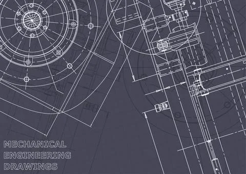 Blueprint. Vector engineering illustration. Computer aided design systems Foto stock