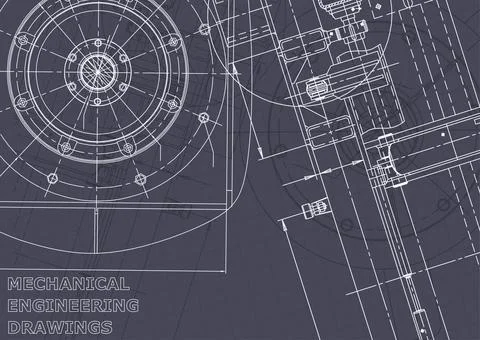 Blueprint. Vector engineering illustration. Computer aided design systems Foto stock