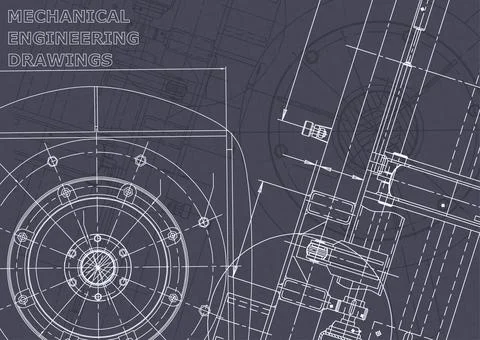 Blueprint. Vector engineering illustration. Computer aided design systems Foto stock