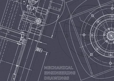 Blueprint. Vector engineering illustration. Computer aided design systems Foto stock