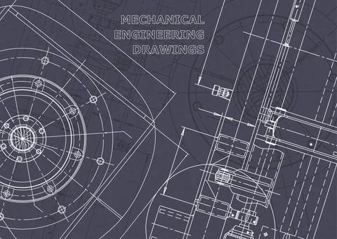 Blueprint. Vector engineering illustration. Computer aided design systems 스톡 사진