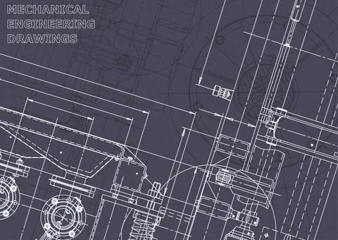 Blueprint. Vector engineering illustration. Computer aided design systems Foto stock
