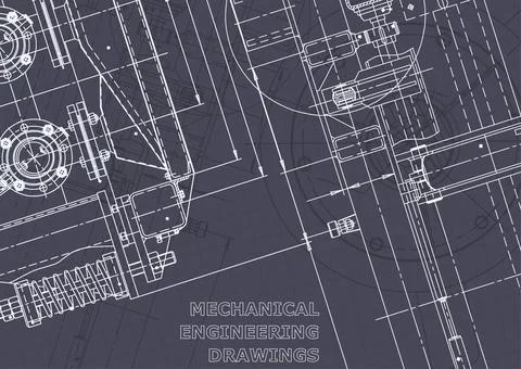 Blueprint. Vector engineering illustration. Computer aided design systems Foto stock
