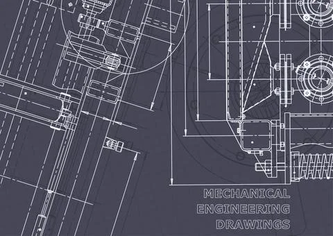 Blueprint. Vector engineering illustration. Computer aided design systems Foto stock