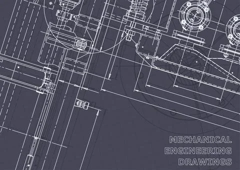 Blueprint. Vector engineering illustration. Computer aided design systems Foto stock