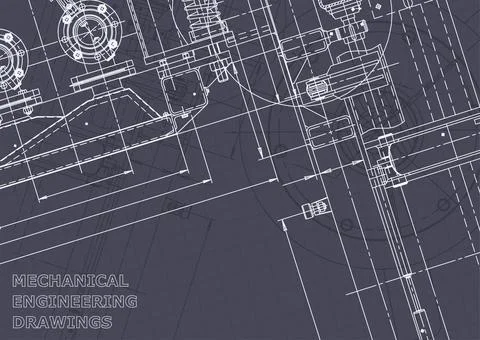 Blueprint. Vector engineering illustration. Computer aided design systems Foto stock