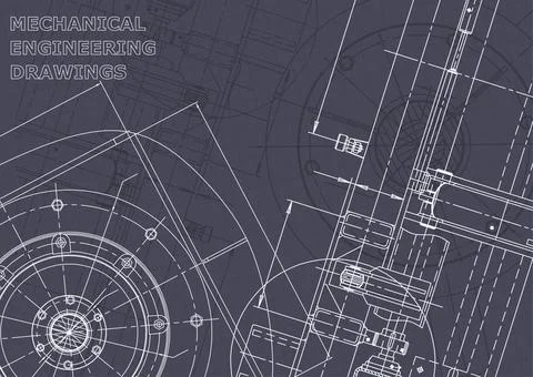 Blueprint. Vector engineering illustration. Computer aided design systems Foto stock