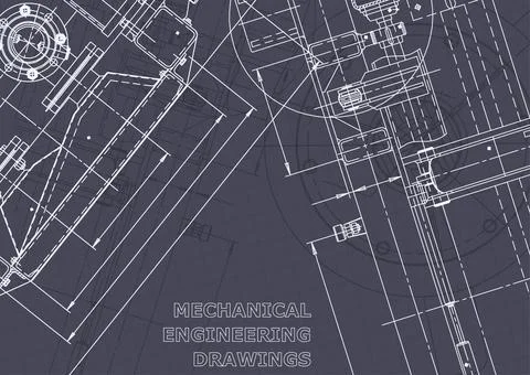 Blueprint. Vector engineering illustration. Computer aided design systems Foto stock