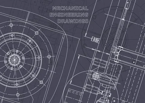 Blueprint. Vector engineering illustration. Computer aided design systems Foto stock