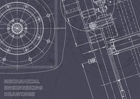 Blueprint. Vector engineering illustration. Computer aided design systems Foto stock