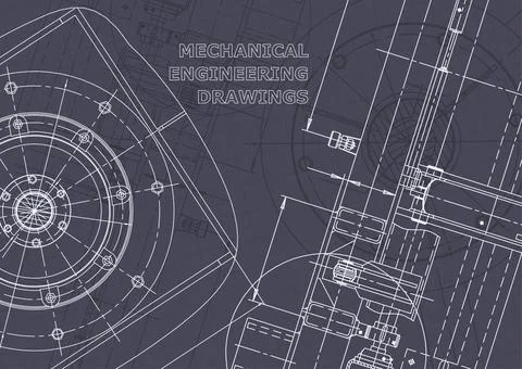 Blueprint. Vector engineering illustration. Computer aided design systems 스톡 사진