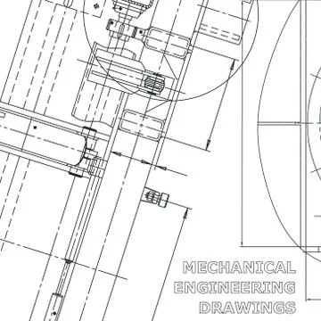 Blueprint. Vector engineering illustration. Cover, flyer, banner, background. Stockillustratie