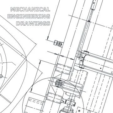 Blueprint. Vector engineering illustration. Cover, flyer, banner, background. Stock Illustration