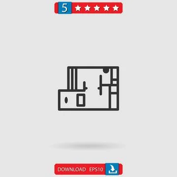 Blueprint vector icon Stock Illustration