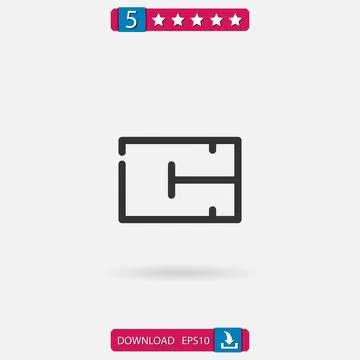 Blueprint vector icon Stock Illustration