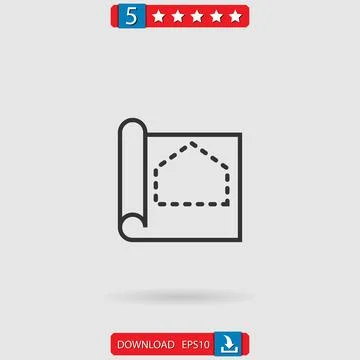 Blueprint vector icon Stock Illustration