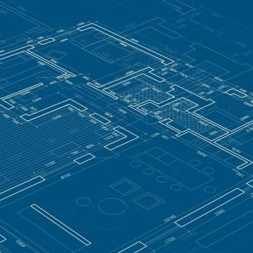 Blueprint vector illustration. Stock Illustration