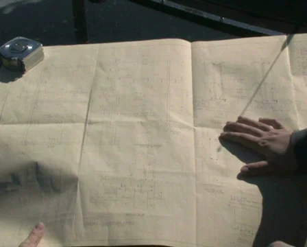 Blueprints on Car Stock Footage 282808