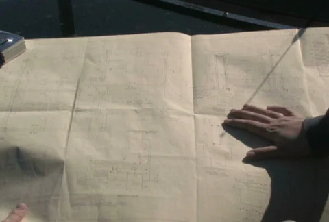 Blueprints on Car Video stock 282937
