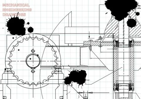 Blueprints. Engineering backgrounds. Cover. Banner Stock Illustration