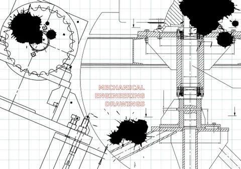 Blueprints. Engineering backgrounds. Cover. Banner Illustrazione stock
