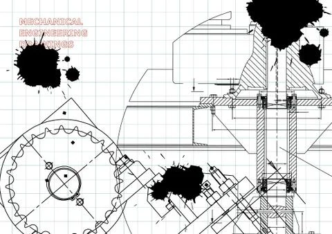 Blueprints. Engineering backgrounds. Cover. Banner Stock Illustration