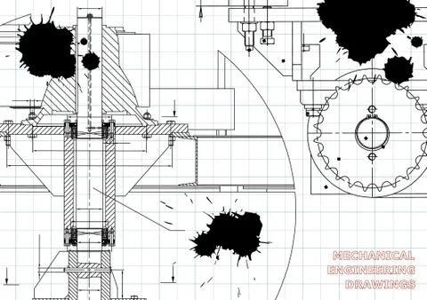 Blueprints. Engineering backgrounds. Cover. Banner Illustrazione stock