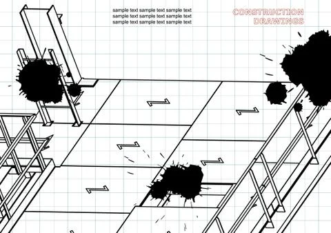 Blueprints. Engineering backgrounds. Cover. Banner Stock Illustration