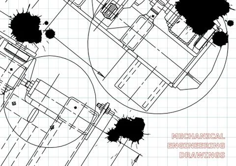 Blueprints. Engineering backgrounds. Cover. Banner Stock Illustration
