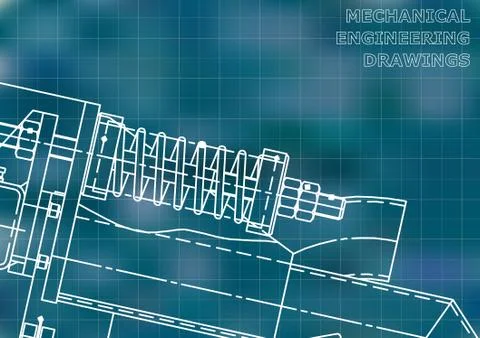 Blueprints. Engineering backgrounds. Mechanical engineering drawing イラスト素材