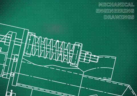 Blueprints. Engineering backgrounds. Mechanical engineering drawing Stock Illustration