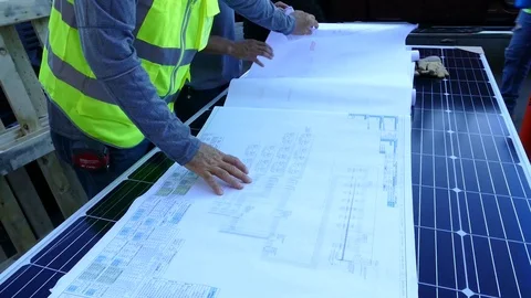 Blueprints Stock Footage