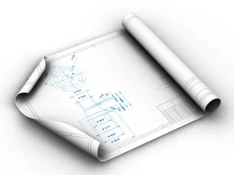 Blueprints Stock Illustration