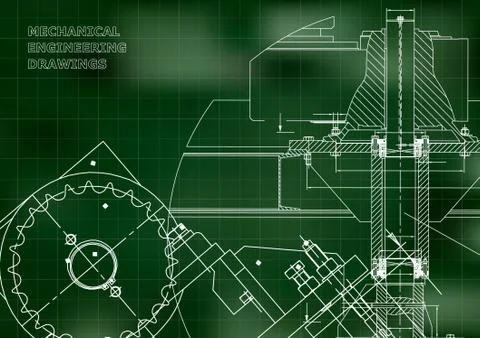 Blueprints. Mechanical drawings. Engineering illustration イラスト素材