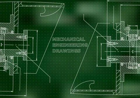 Blueprints. Mechanical drawings. Engineering illustration イラスト素材