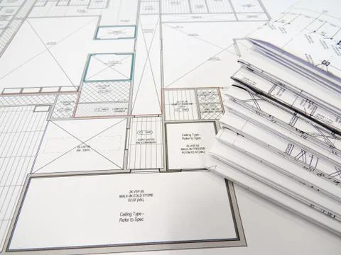 Blueprints Stock Photos