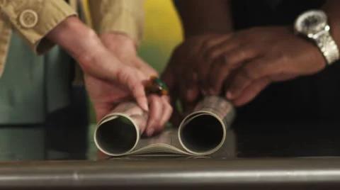 Blueprints Rolled out Stock Footage 62878661